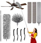 Microfiber Feather Duster Set With Extens Pole, Extendable Cobweb &. Fixed Price $30.78.