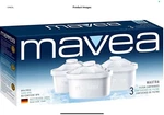 Mavea Water Cartridges 3 Pack Replacement Filters Pitcher Filtration. Fixed Price $15.00.