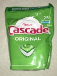 Cascade Original Fresh Scent Dishwasher Detergent 25 Actionpacs Tabs. Fixed Price $7.09.
