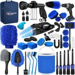 Qydipclin Car Detailing Kit, Brush Set, 45PCS, Blue. Fixed Price $68.41.