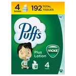 Puffs Plus Lotion With Scent Of Vicks Facial Tissue. Fixed Price $6.00.