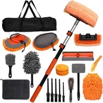 Pulikit 21PCS Car Wash With 60" Heavyduty Extension Pole, Soft B.... Fixed Price $75.69.