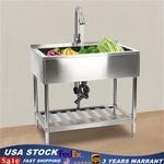 Commercial Stainless Steel Sink Laundry Kitchen Utility W/drain-pipe. Fixed Price $216.35.