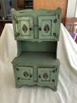 Vintage O-joy Paper Products Doll Furniture Kitchen Cabinet 16" Dubuque Iowa. Fixed Price $88.00.