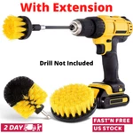 Long Drill Brush Attachment Set Extend Power Scrubber Kit Clean Bathroom Toilet. Fixed Price $12.99.