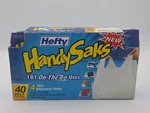 Discontinued 2003 Hefty Handy Saks Gallon 40 4X10CT Plastic Bags The Go Vtg. Fixed Price $27.99.