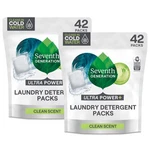 Laundry Detergent Ultra Power+ Clean Scent 42 Count Seventh Safer. Fixed Price $51.99.