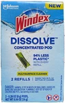 Windex Dissolve Concentrate Pods, Multi-surface Cleaner, 2 Refill. Fixed Price $9.95.