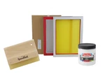 Aluminum Printing Silk Screen, Speedball Urethane Squeegee, Ink. Fixed Price $39.95.