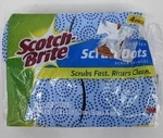Scotch-brite Scrub Dots Non-scratch Sponges 4 Pack Blue Kitchen Dish. Fixed Price $5.99.