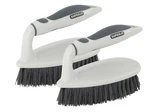 Superio Brush Grey, Stiff Bristles, Comfort Handle Household Scrubber 2P. Fixed Price $12.99.