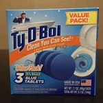 Ty-d-bol Toilet Bowl Cleaner Tablets (3 Pack). Fixed Price $5.00.