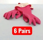 6 Pairs Casabella Premium Waterblock Reusable Household Cleaning Gloves, Pink. Fixed Price $44.99.