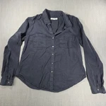 Harper Button Down Shirt Womens Medium Black Lyocell Long Sleeve Utility. Fixed Price $13.36.
