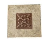 6" X Deco Stone Romanesque Accent Vinyl Wall Floor Tile Self Stick Groutable. Fixed Price $9.99.