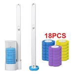 Disposable Toilet Brush Cleaning System With 18PCS Refills Pads Replacement Head. Fixed Price $13.62.