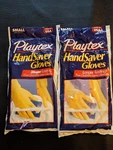 Lot Of 2 Playtex Handsaver Gloves Yellow Small Usa 1997 New. Fixed Price $33.99.