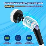 Keimi Electric Spin Scrubber Cordless Shower Cleaning Brush ANS-8051A Black. Fixed Price $32.69.