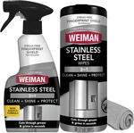Stainless Steel Cleaner & Polish Kit, 3 Piece Spray, Wipes Cloth, Anti-finge. Fixed Price $35.93.