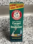 Vintage Arm & Hammer Herbal Pine Carpet Room Deodorizer Vac U Brite Sealed. Fixed Price $30.00.