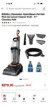 Bissell Revolution Hydrosteam Carpet Cleaner - Black New. Fixed Price $189.90.