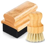 2 Pcs Cutting Board Oil Wax Applicator Butcher Block Mineral Brush Wooden.... Fixed Price $15.24.