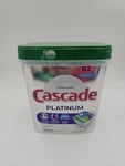 Cascade Platinum Actionpacs Dishwasher Detergent, Fresh Scent, 62 Count. Fixed Price $24.99.