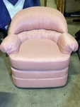 Late 20TH Century Drexel Heritage Swival Club Barrel Chairs Light Pink Euc. Fixed Price $1050.00.
