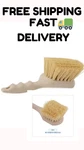 8.5" Utility Brush Tampico Bristles, Plastic Tan Handle Scrubber. Fixed Price $7.44.