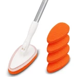 Qaestfy Bathtub Scrubber, Adjustable Long Handled Brush 51'', Orange. Fixed Price $24.64.
