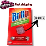 Brillo Heavy Duty Steel Wool Soap Pads 10 Pack Original Cleaning Scrub Kitchen. Fixed Price $11.50.