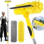 144'' Long Reach Window Squeegee With Telescoping Extension POLE,2 Showe.... Fixed Price $58.21.