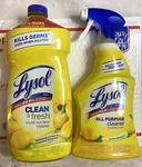 New Lysol & Fresh Multi-surface Cleaner, Lemon Breeze Kills 99% 62 Oz Tot. Fixed Price $14.99.