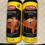 2 Pack Weiman Wood Cleaner And Polish Wipes 30 Protects + Cleans Furniture. Fixed Price $20.90.