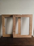 Set Of 2 Handcrafted Cedar Natural Wide Wood Picture Frames Wall Art Gallery. Fixed Price $39.99.