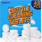 Water Bottle Cleaning TABLETS-48 Pack, Bright Stainless Steel, Ther. Fixed Price $25.99.