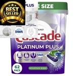 Cascade Platinum Plus Actionpacs Dishwasher Detergent 62 Count (pack Of 1). Fixed Price $43.69.