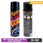 Meguiars Hot Shine Tire Coating G13815 15OZ Aerosol High Gloss. Fixed Price $12.49.