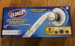 New- Clorox Scrubtastic Power Scrubber Brush Heads Rechargeable Extends To 39". Fixed Price $28.99.