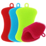 (us Stock) 4PCS Mix Color Kitchen Cleaning Silicone Brush Pot Sponge Scrubber. Fixed Price $8.99.