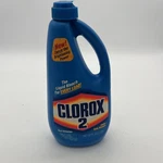 Vintage 1989 Clorox Liquid All Fabric Bleach 32 Fl Oz Bottle 90% Full .. Fixed Price $13.00.