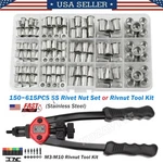 150 615X Stainless Steel Rivet Kit Metric Rivnuts Nutsert Assorted M3-M8 Set. Fixed Price $115.98.