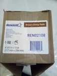 Renown LOT/20 Brown Utility Pads 4 5/8" X 10" REN02108 Scratch Usa. Fixed Price $32.95.