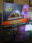 Armor All Ultra Shine Headlight Restoration Wipes No Tools Needed Uv-protection. Fixed Price $13.59.