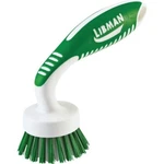 (6-LIBMAN White & Green Polymer 8 In. Ergonomic Rubber Grip Dish Brush Model: 42. Fixed Price $35.99.