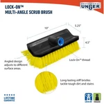 Unger 976830 Black/yellow Synthetic Hard Bristle Multi-angle Scrub Brush 10 Win.. Fixed Price $21.66.
