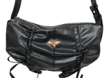 Crossbody Purse Shoulder Bag Drawstring Adjustable Strap Honey Bee Motif Black. Fixed Price $15.40.