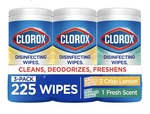 Clorox Disinfecting Wipes, Fresh Scent & Crisp Lemon, 75 Count Each, Pack Of 3. Fixed Price $22.59.