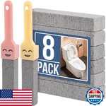 Navona 8-PACK Pumice Stone Scouring Sticks W/ 2 Universal Handles For Cleaning. Fixed Price $12.71.