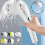 Cordless Electric Spin Scrubber, Rechargeable Turbo Cleaner With 5 Brush Heads. Fixed Price $10.69.